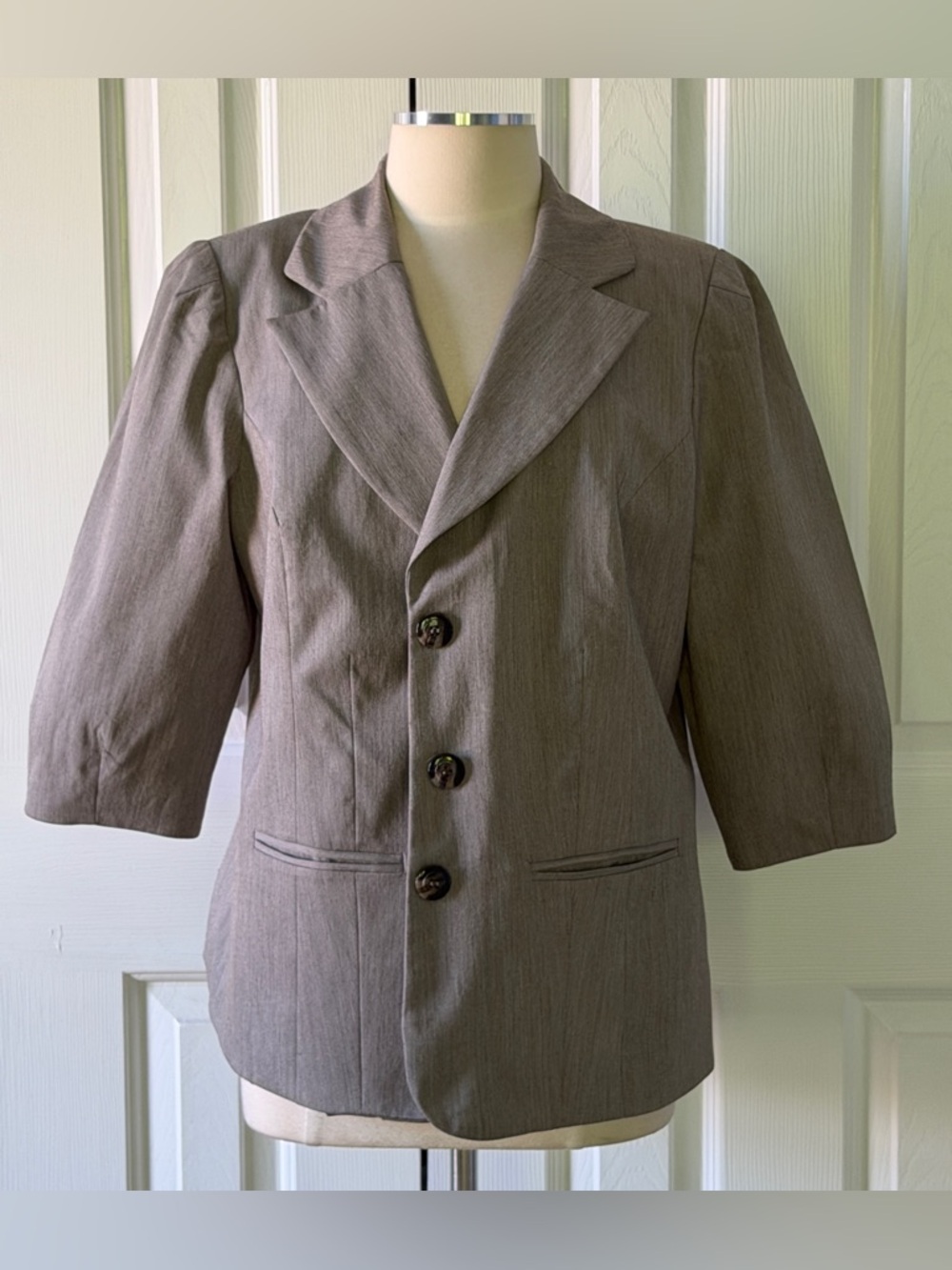 Lane Bryant Gray Blazer Size 16 Stretch Tailored Career Jacket